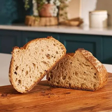 Fresh handmade sourdough slices